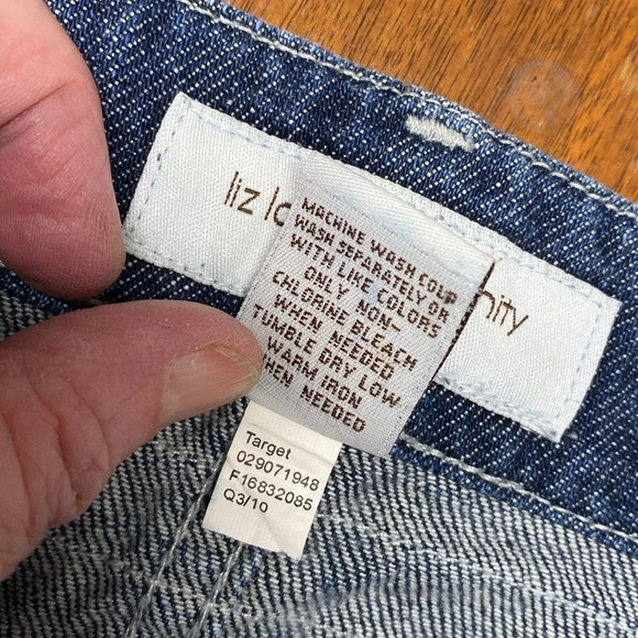 Liz Lange Maternity‎ Jeans Distressed Straight Leg Jeans Size 10 - Picture 6 of 9